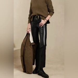 Black Faux Leather Pants